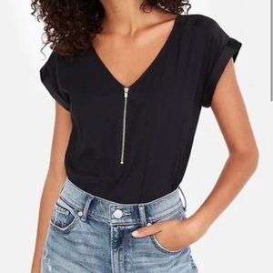 Express Grammarcy Zip-Front Top